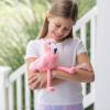 The Petting Zoo Seahorse Stuffed Animal Plushie, Gifts for Kids, Scoopz Sealife Animals, Seahorse Plush Toy, 8 inches(Flamingo)