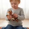 The Petting Zoo Seahorse Stuffed Animal Plushie, Gifts for Kids, Scoopz Sealife Animals, Seahorse Plush Toy, 8 inches(Orange Tiger)