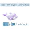 The Petting Zoo Seahorse Stuffed Animal Plushie, Gifts for Kids, Scoopz Sealife Animals, Seahorse Plush Toy, 8 inches(Purple Dolphin)