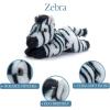 The Petting Zoo Seahorse Stuffed Animal Plushie, Gifts for Kids, Scoopz Sealife Animals, Seahorse Plush Toy, 8 inches(Zebra)
