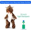 The Petting Zoo Tiger Stuffed Animal Plushie Backpack, Gifts for Kids, Wildlife Animal Toy, Orange Tiger Plush Toy Book Bag, 20 inches