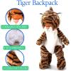 The Petting Zoo Tiger Stuffed Animal Plushie Backpack, Gifts for Kids, Wildlife Animal Toy, Orange Tiger Plush Toy Book Bag, 20 inches