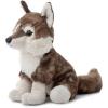 The Petting Zoo Timber Wolf Stuffed Animal, Gifts for Kids, Wild Onez Zoo Animals, Timber Wolf Plush Toy Sitting 12 inches