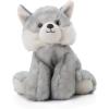 The Petting Zoo Wolf Stuffed Animal, Gifts for Kids, Wild Onez Zoo Animals, Grey Wolf Plush Toy 9 inches(Small)