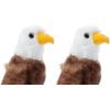 The Petting Zoo Bald Eagle Stuffed Animal Plushie, Gifts for Kids, Wild Onez Babiez Zoo Animals, Eagle Plush Toy 6 inches(6 in (Pack of 2))