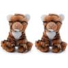 The Petting Zoo Tiger Stuffed Animal Plushie, Gifts for Kids, Wild Onez Babiez Zoo Animals, Orange Tiger Plush Toy 6 inches(6 in (Pack of 2))