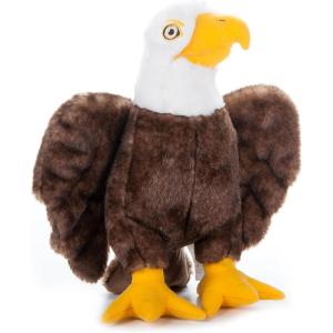 The Petting Zoo Bald Eagle Stuffed Animal Plushie, Gifts for Kids, Earth Keeperz Wildlife Animals, Zoologee Bald Eagle Plush Toy, 12 inches