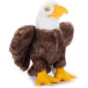The Petting Zoo Bald Eagle Stuffed Animal Plushie, Gifts for Kids, Earth Keeperz Wildlife Animals, Zoologee Brown Bald Eagle Plush Toy, 10 inches