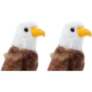 The Petting Zoo Bald Eagle Stuffed Animal Plushie, Gifts for Kids, Wild Onez Babiez Zoo Animals, Eagle Plush Toy 6 inches(6 in (Pack of 2))