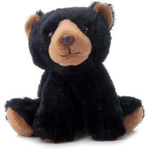 The Petting Zoo Bear Stuffed Animal, Gifts for Kids, Wild Onez Zoo Animals, Black Bear Plush Toy 9 inches(Small)