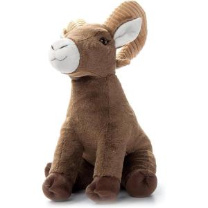 The Petting Zoo Big Horn Sheep Stuffed Animal Plushie, Gifts for Kids, Wild Onez Wildlife Animals, Jumbo Big Horn Sheep Plush Toy 20 inches