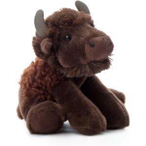 The Petting Zoo Floppy Bison Stuffed Animal Plushie, Gifts for Kids, Wild Onez Wildlife Animals, Bison Plush Toy 9 inches(8 inch)