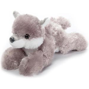 The Petting Zoo Grey Wolf Stuffed Animal Plushie, Gifts for Kids, Scoopz Wildlife Animals, Wolf Plush Toy, 8 inches(Grey Wolf)