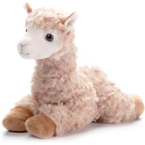 The Petting Zoo Grey Wolf Stuffed Animal Plushie, Gifts for Kids, Scoopz Wildlife Animals, Wolf Plush Toy, 8 inches(Llama)