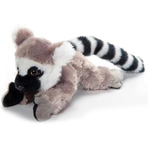 The Petting Zoo Grey Wolf Stuffed Animal Plushie, Gifts for Kids, Scoopz Wildlife Animals, Wolf Plush Toy, 8 inches(Ring-tailed Lemur)