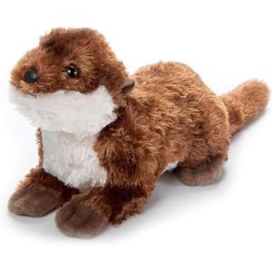 The Petting Zoo Grey Wolf Stuffed Animal Plushie, Gifts for Kids, Scoopz Wildlife Animals, Wolf Plush Toy, 8 inches(River Otter)