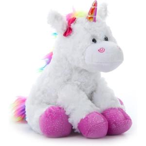 The Petting Zoo Rainbow Unicorn Stuffed Animal, Unicorn Gifts for Girls, Plush Toy 11 inches
