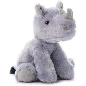 The Petting Zoo Rhino Stuffed Animal, Gifts for Kids, Wild Onez Zoo Animals, Rhino Plush Toy 9 inches