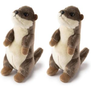The Petting Zoo River Otter Stuffed Animal Plushie, Gifts for Kids, Wild Onez Babiez Wildlife Animals, River Otter Plush Toy 6 Inches(6 in (Pack of 2))
