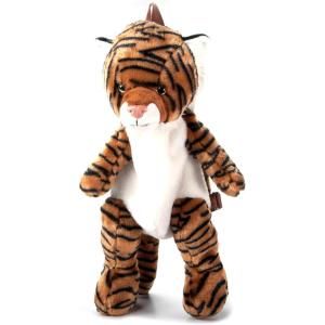 The Petting Zoo Tiger Stuffed Animal Plushie Backpack, Gifts for Kids, Wildlife Animal Toy, Orange Tiger Plush Toy Book Bag, 20 inches