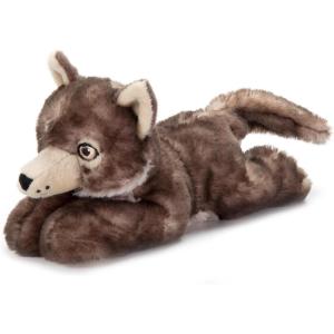 The Petting Zoo Timber Wolf Stuffed Animal Plushie, Gifts for Kids, Earth Keeperz Wildlife Animals, Zoologee Brown Timber Wolf Plush Toy, 10 inches
