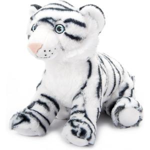 The Petting Zoo White Tiger Stuffed Animal Plushie, Gifts for Kids, Earth Keeperz Wildlife Animals, Zoologee White Tiger Plush Toy, 12 inches