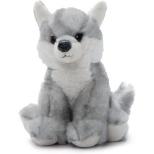 The Petting Zoo Wolf Stuffed Animal Plushie, Gifts for Kids, Wild Onez Babiez Wildlife Animals, Grey Wolf Plush Toy 6 inches(6 in)