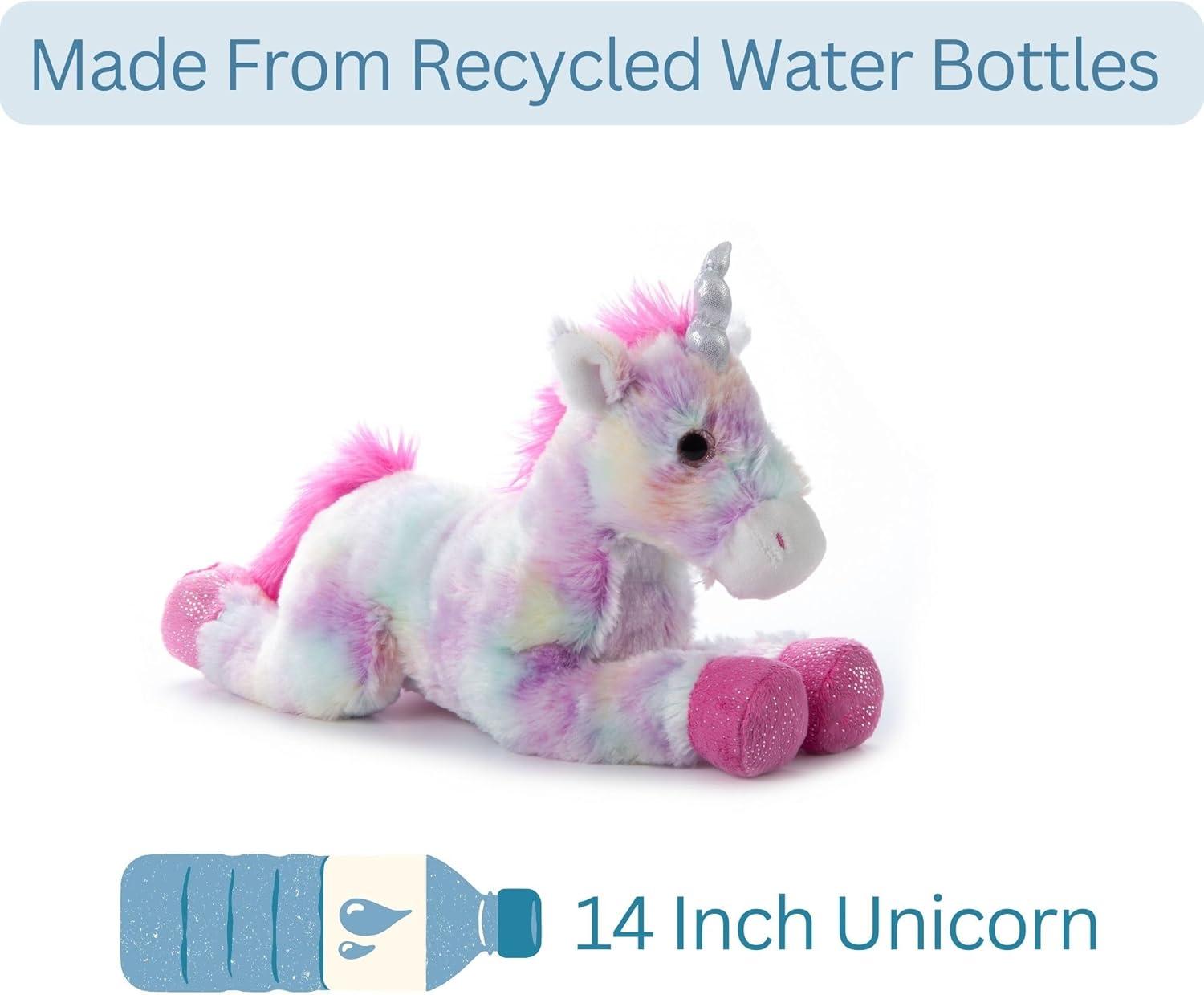image:imageThe Petting Zoo 13 Pastel Tie Dye Rainbow Unicorn with Silver Sparkly Horn