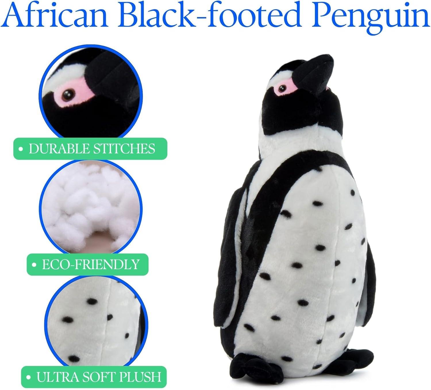 image:imageThe Petting Zoo African Blackfoot Penguin Stuffed Animal Plushie Gifts for Kids Wild Onez Sealife Animals Penguin Plush Toy 22 Inches