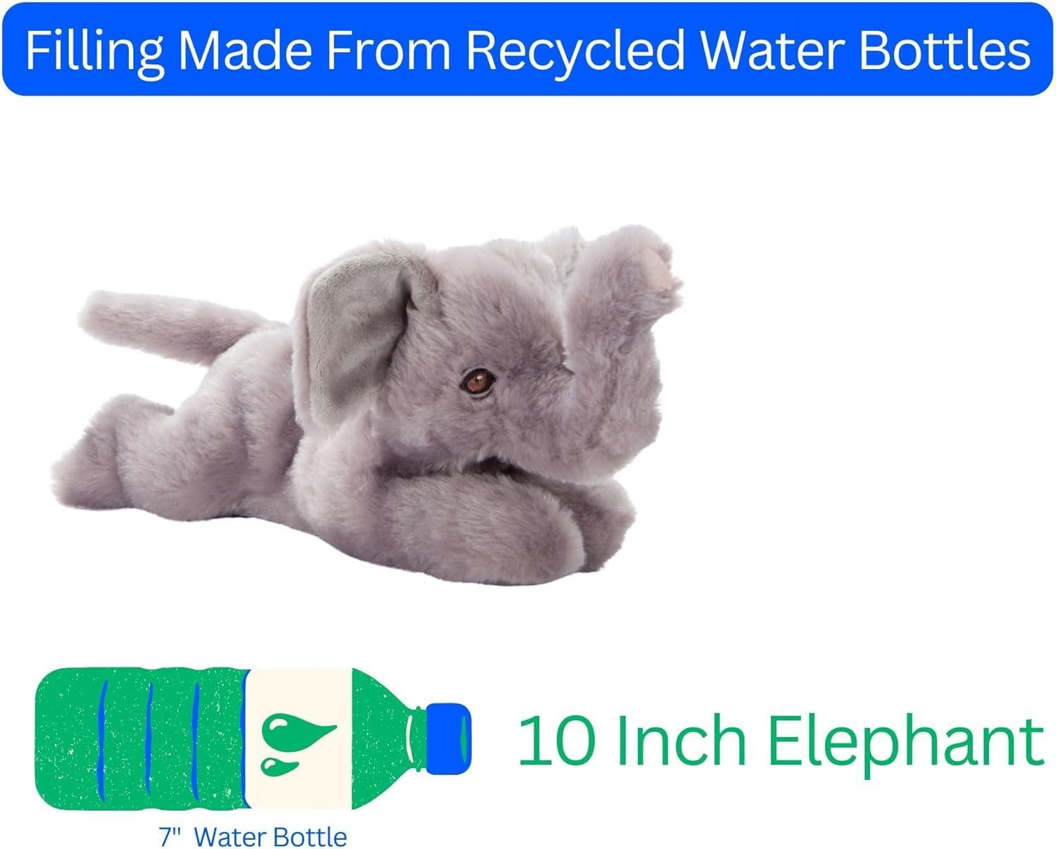 image:imageThe Petting Zoo African Elephant Stuffed Animal Plushie Gifts for Kids Earth Keeperz Wildlife Animals Zoologee Grey African Elephant Plush Toy 10 inches