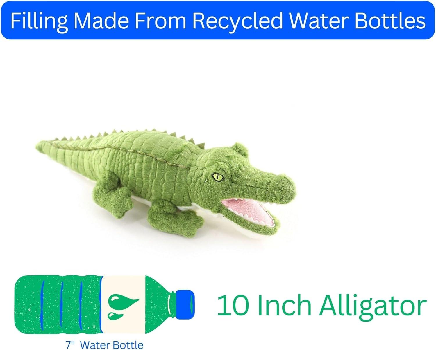 image:imageThe Petting Zoo Alligator Stuffed Animal Plushie Gifts for Kids Earth Keeperz Wildlife Animals Zoologee Green Alligator Plush Toy 10 inches