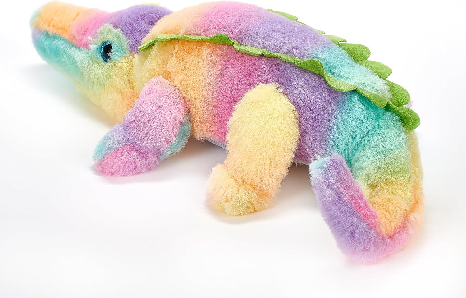 image:imageThe Petting Zoo Alligator Stuffed Animal Plushie Ombrez Zoo Animals Rainbow Zoologee Alligator Plush Toy 22 inches
