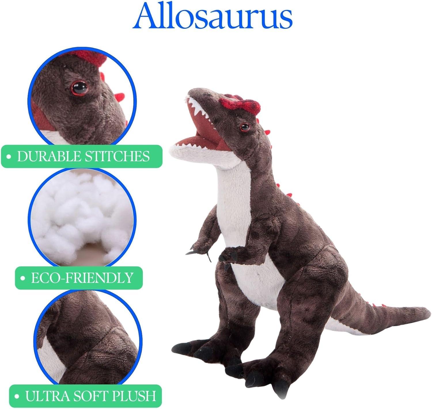 image:imageThe Petting Zoo Allosaurus Dinosaur Stuffed Animal Plushie Dinosaur Animals Dinosaur Plush Toy 21 inches