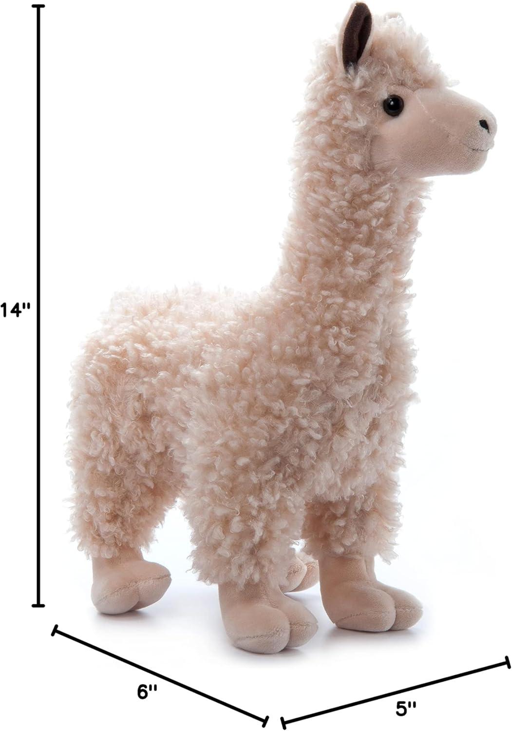 image:imageThe Petting Zoo Alpaca Stuffed Animal Plushie Gifts for Kids Wild Onez Zoo Animals Alpaca Plush Toy 14 inches