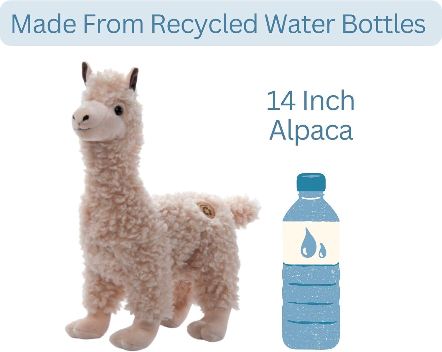image:imageThe Petting Zoo Alpaca Stuffed Animal Plushie Gifts for Kids Wild Onez Zoo Animals Alpaca Plush Toy 14 inches