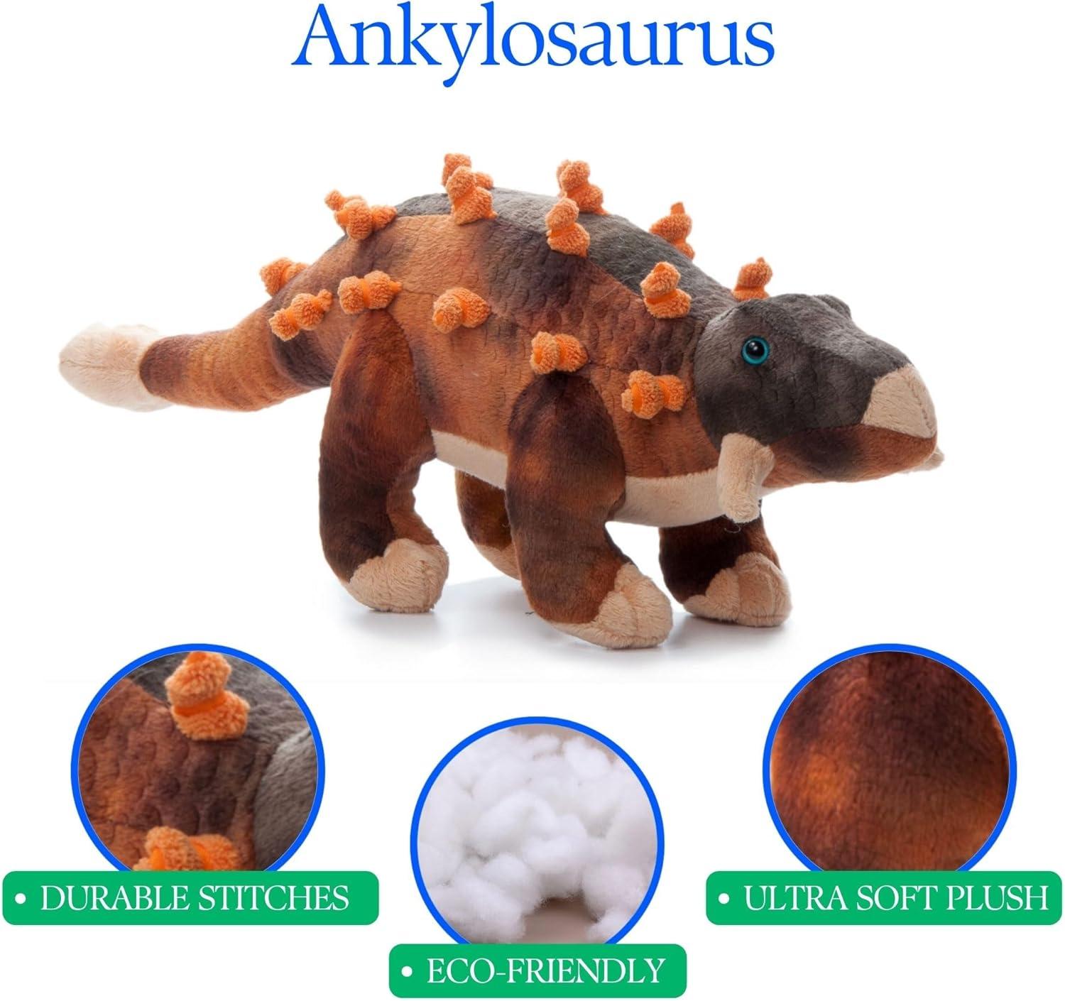 image:imageThe Petting Zoo Ankylosaurus Stuffed Animal Plushie Dinosaur Animals ZOOLOGEE Dinosaur Plush Toy 18 inches