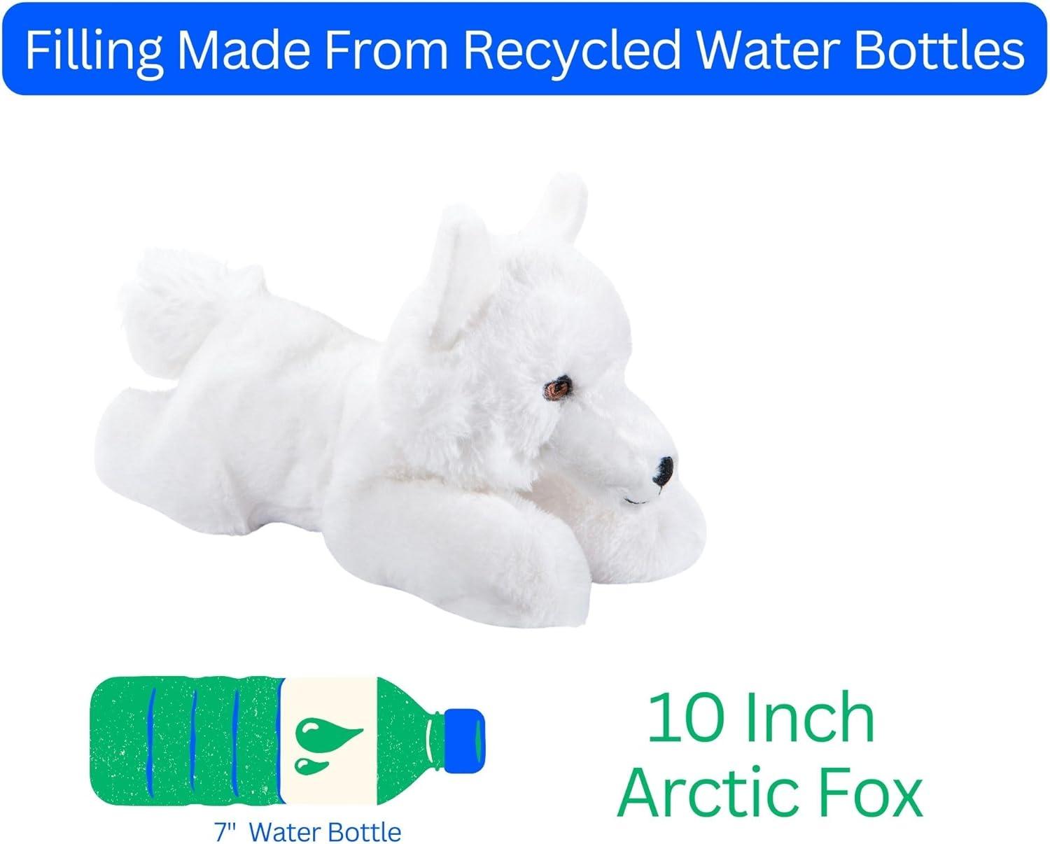 image:imageThe Petting Zoo Arctic Fox Stuffed Animal Plushie Gifts for Kids Earth Keeperz Wildlife Animals Zoologee White Arctic Fox Plush Toy 10 inches
