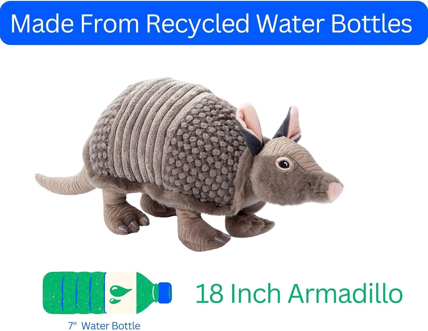 image:imageThe Petting Zoo Armadillo Stuffed Animal Plushie Gifts for Kids Earth Keeperz Wildlife Animals Zoologee Brown Armadillo Plush Toy 18 inches