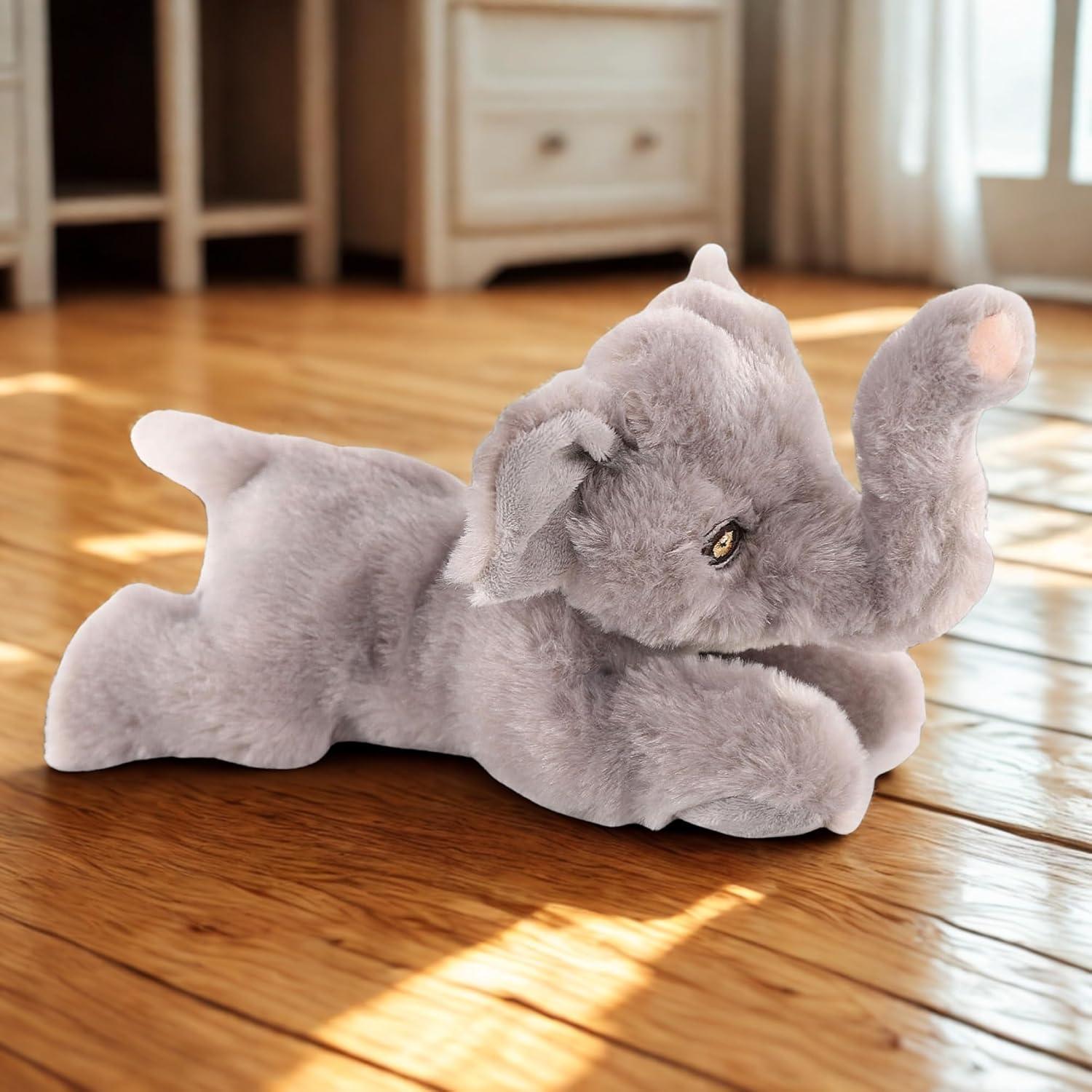 image:imageThe Petting Zoo Asian Elephant Stuffed Animal Plushie Gifts for Kids Earth Keeperz Wildlife Animals Zoologee Grey Asian Elephant Plush Toy 10 inches