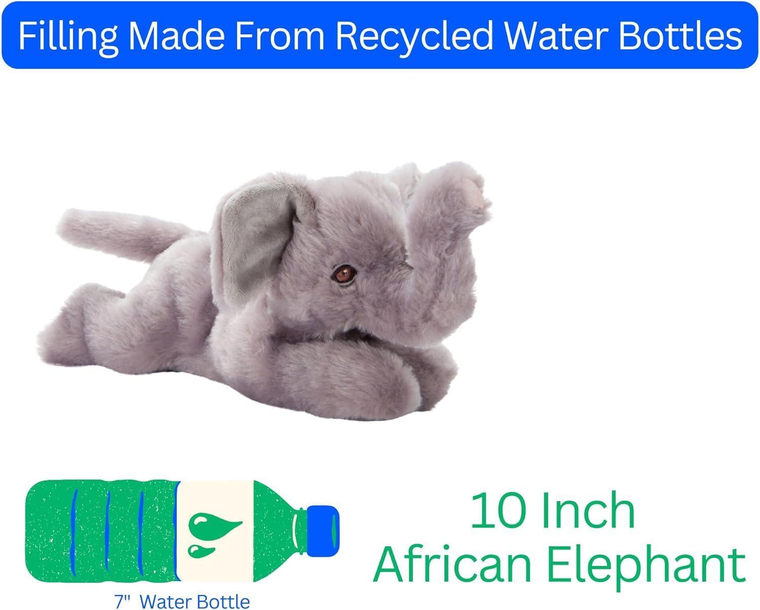 image:imageThe Petting Zoo Asian Elephant Stuffed Animal Plushie Gifts for Kids Earth Keeperz Wildlife Animals Zoologee Grey Asian Elephant Plush Toy 10 inches