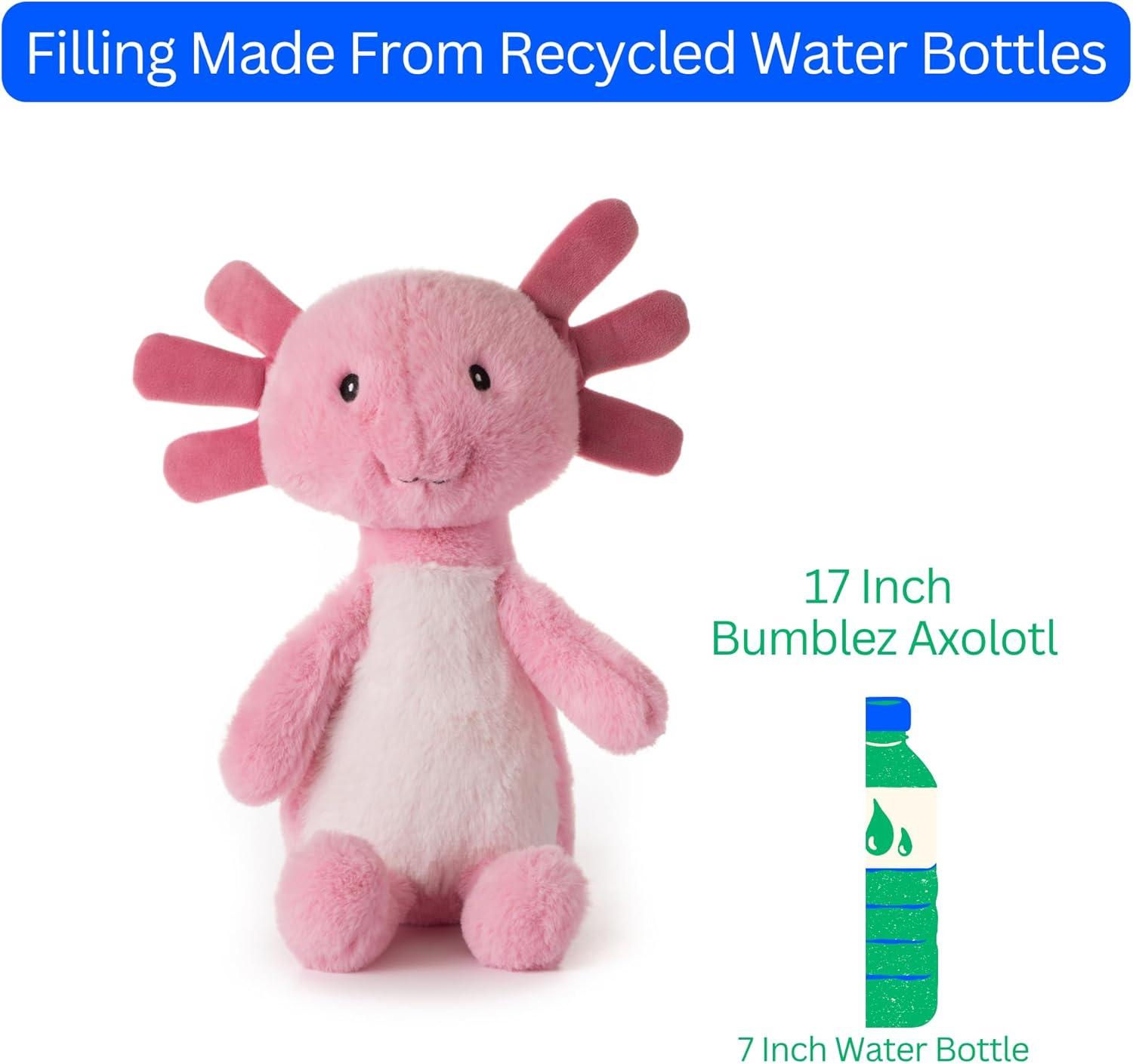 image:imageThe Petting Zoo Axolotl Stuffed Animal Plushie Gifts for Kids Bumblez Animals Pink Axolotl Plush Toy 12 inches