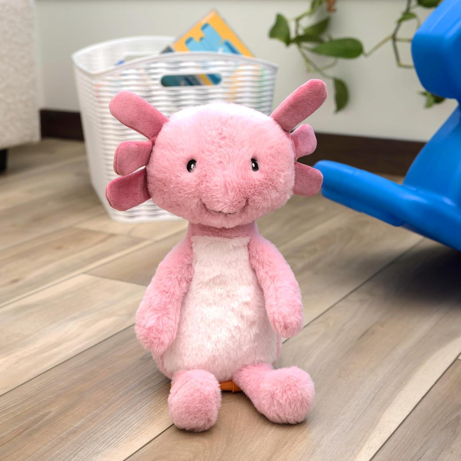image:imageThe Petting Zoo Axolotl Stuffed Animal Plushie Gifts for Kids Bumblez Animals Pink Axolotl Plush Toy 12 inches