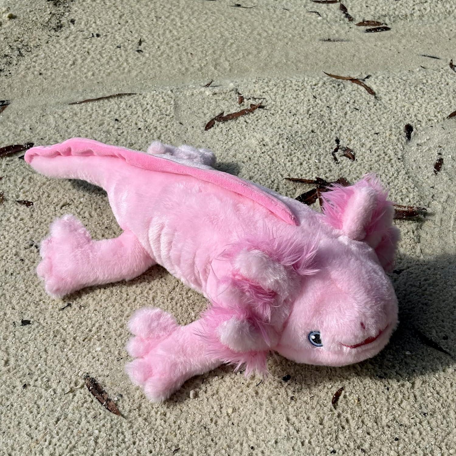 image:imageThe Petting Zoo Axolotl Stuffed Animal Plushie Gifts for Kids Earth Keeperz Sealife Animals Zoologee Pink Axolotl Plush Toy 20 inches