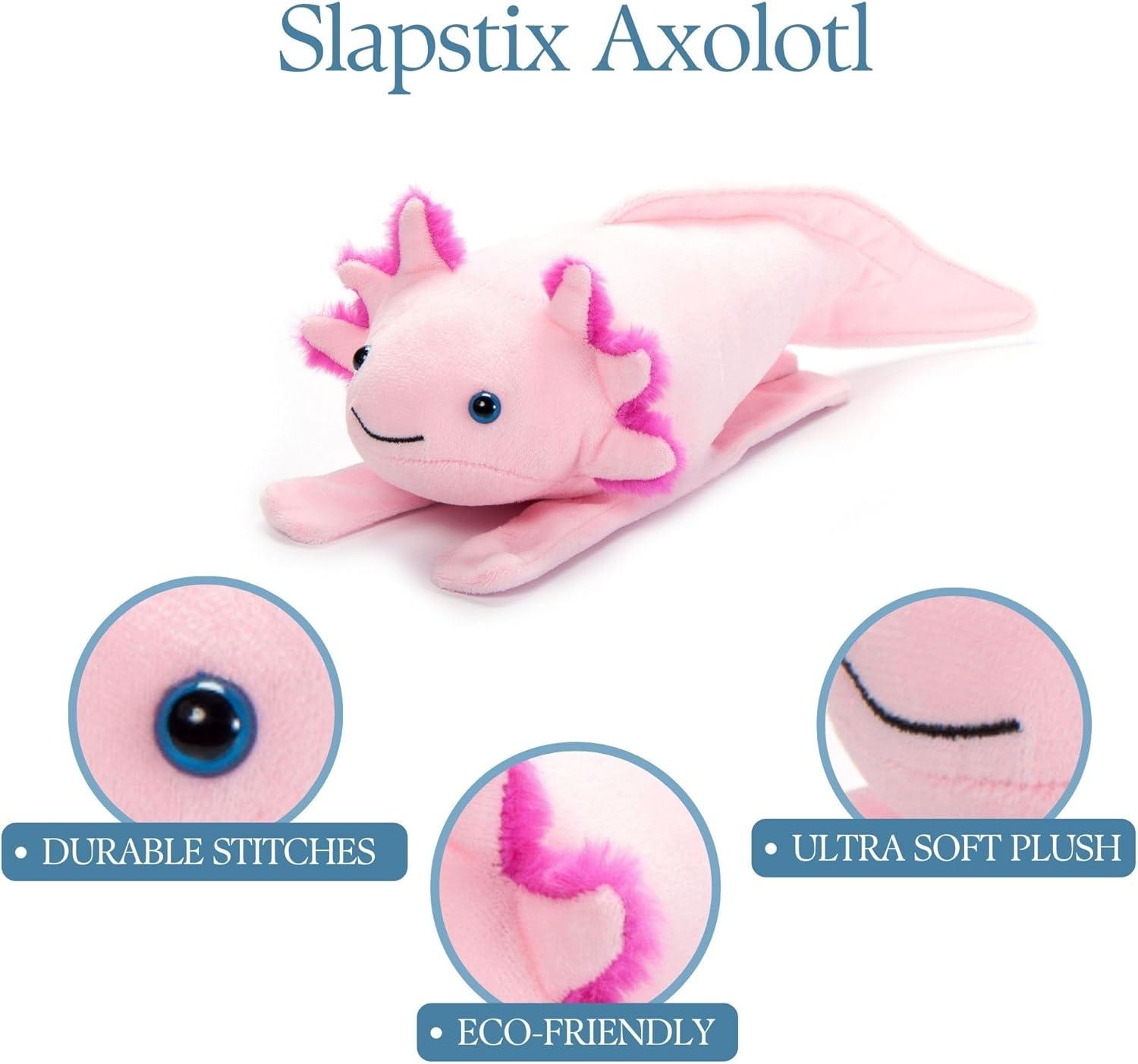image:imageThe Petting Zoo Axolotl Stuffed Animal Plushie Slap Bracelet Gifts for Kids Slapstix Animals Salamander Plush Toy 10 inches