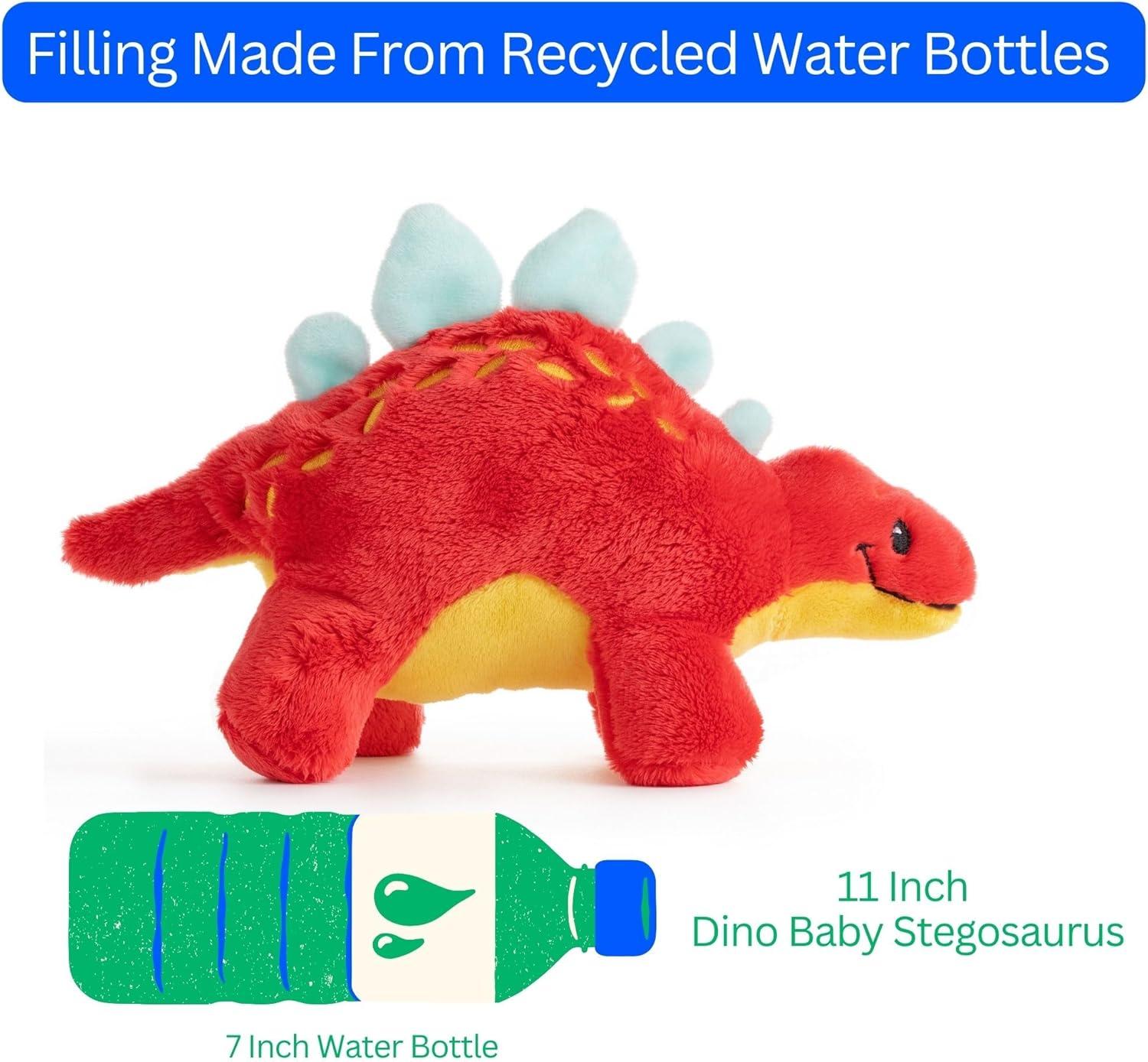 image:imageThe Petting Zoo Baby Stegosaurus Stuffed Animal Plushie Dinosaur Animals ZOOLOGEE Red Dinosaur Plush Toy 11 inches