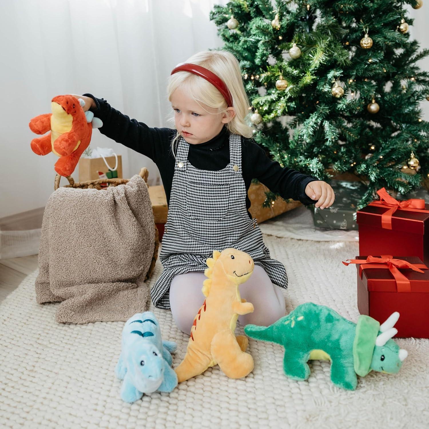 image:imageThe Petting Zoo Baby Stegosaurus Stuffed Animal Plushie Dinosaur Animals ZOOLOGEE Red Dinosaur Plush Toy 11 inches