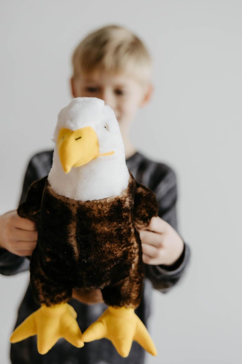 image:imageThe Petting Zoo Bald Eagle Stuffed Animal Gifts for Kids Wild Onez Zoo Animals Bald Eagle Plush Toy 12 inches