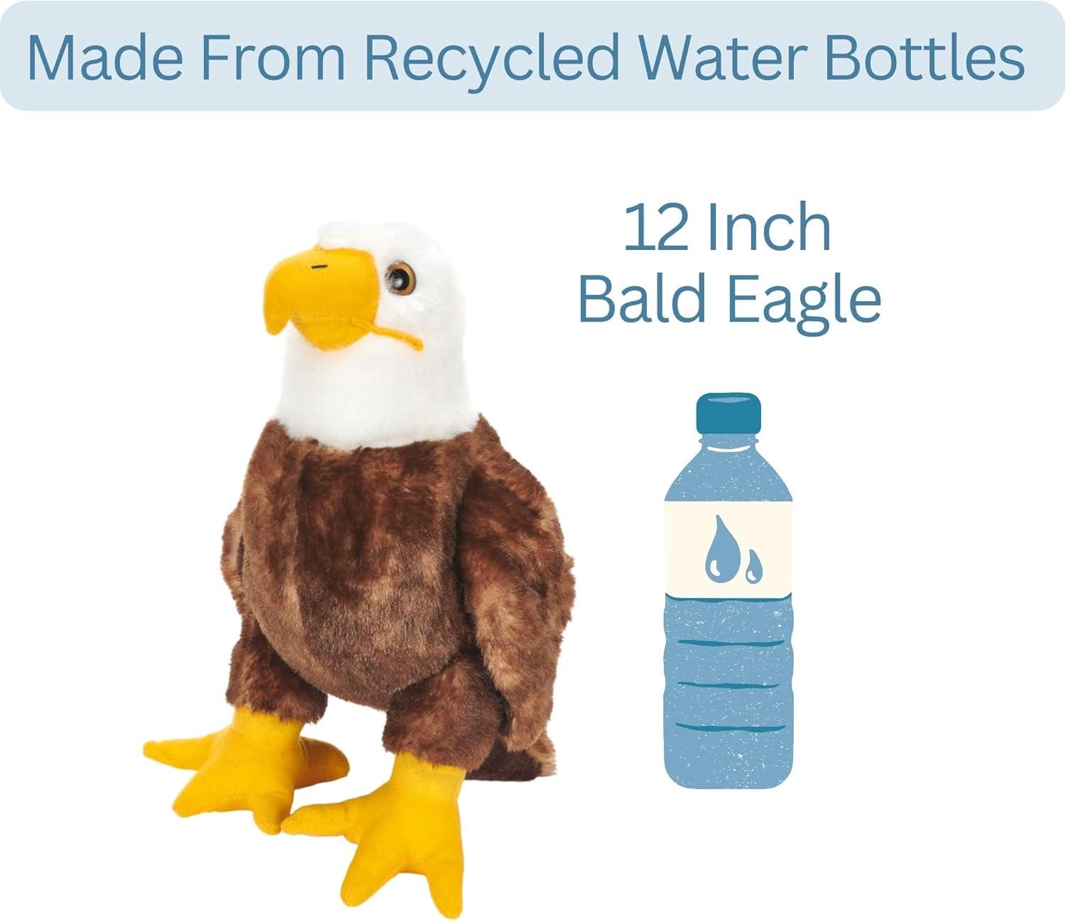 image:imageThe Petting Zoo Bald Eagle Stuffed Animal Gifts for Kids Wild Onez Zoo Animals Bald Eagle Plush Toy 12 inches