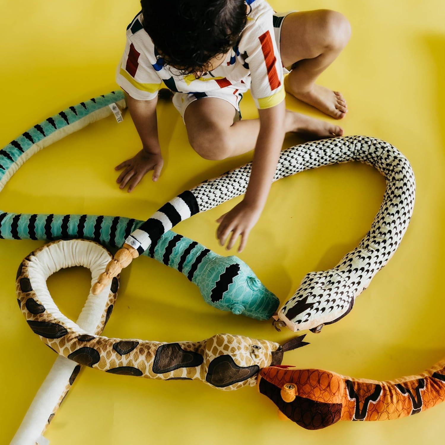 image:imageThe Petting Zoo Banded Rock Rattlesnake Snake Stuffed Animal Plushie Gifts for Kids Earth Keeperz Snake Animals Zoologee Banded Rock Rattlesnake Snake Plush Toy 54 inches