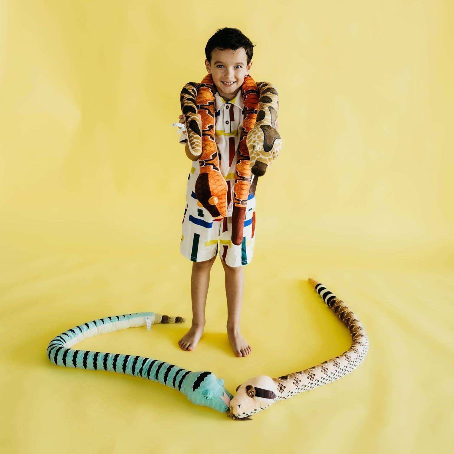 image:imageThe Petting Zoo Banded Rock Rattlesnake Snake Stuffed Animal Plushie Gifts for Kids Earth Keeperz Snake Animals Zoologee Banded Rock Rattlesnake Snake Plush Toy 54 inches